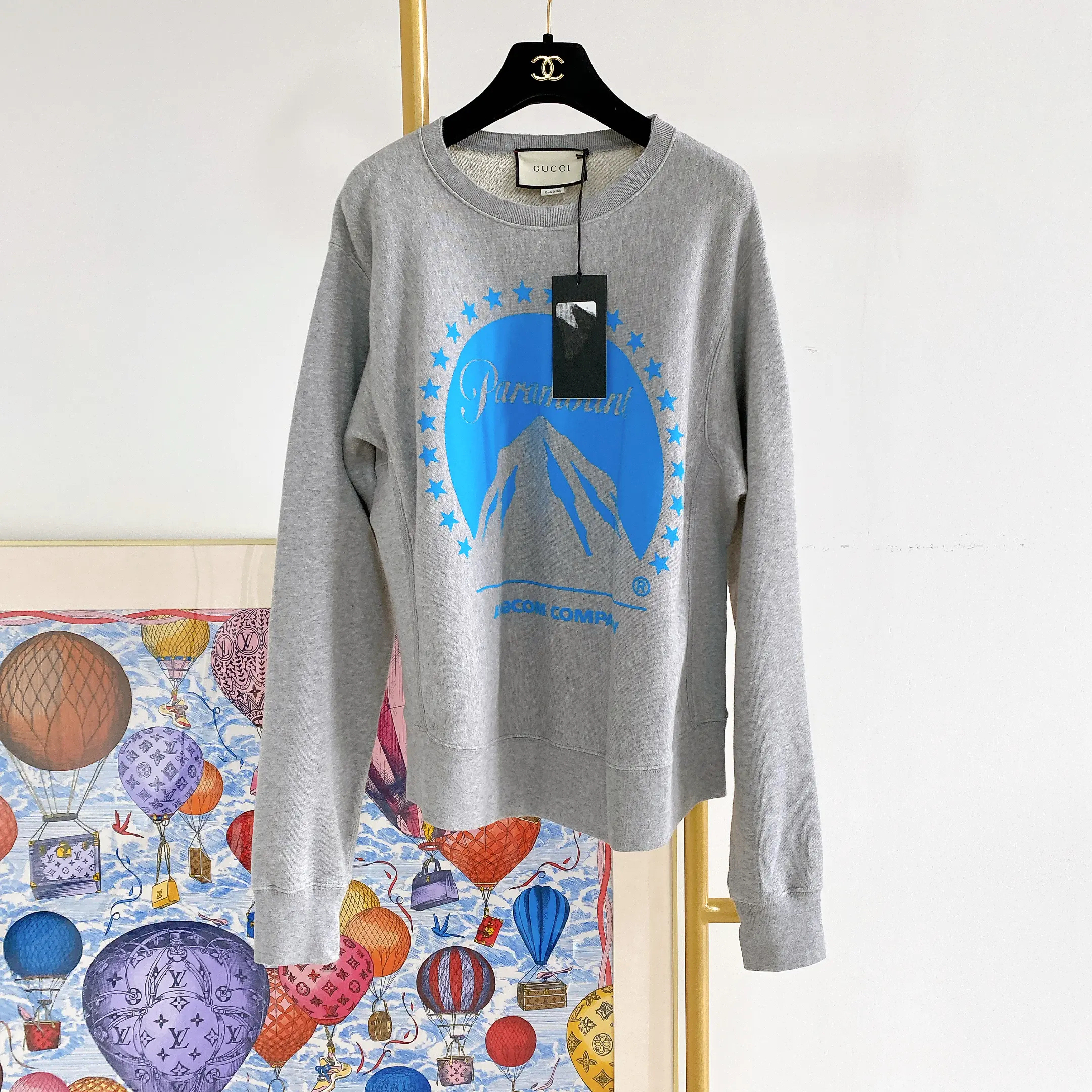 99新 GUCCI/古驰 【Gucci】#古驰灰色卫衣S码