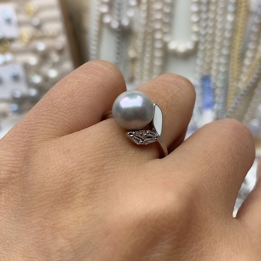 淡水珍珠10-11未镶嵌a15戒指