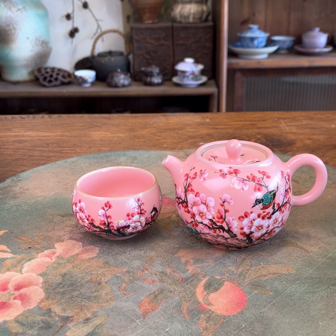 杯水*间柴烧手工手绘陶瓷