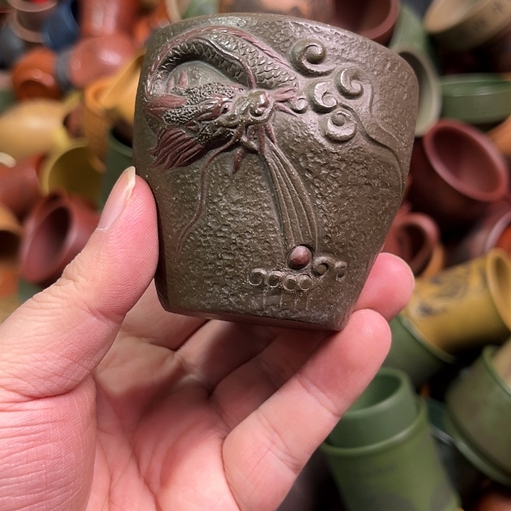 紫砂茶杯全手工紫砂主人杯