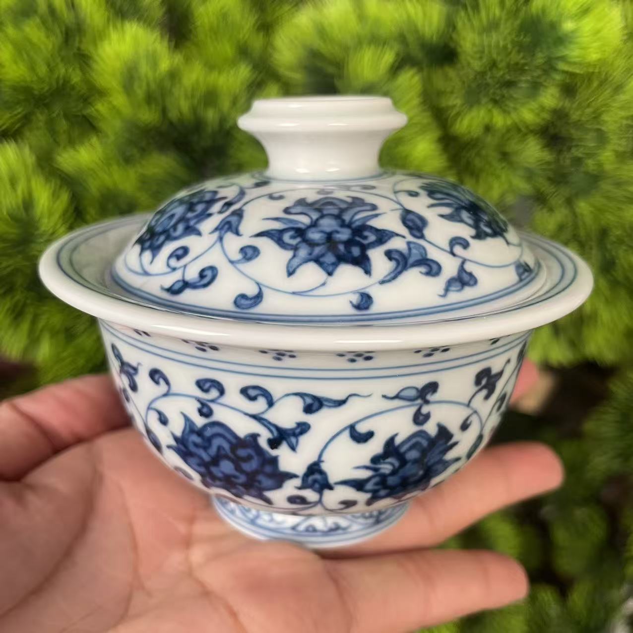 缠枝莲盖碗-110ML-AA1240