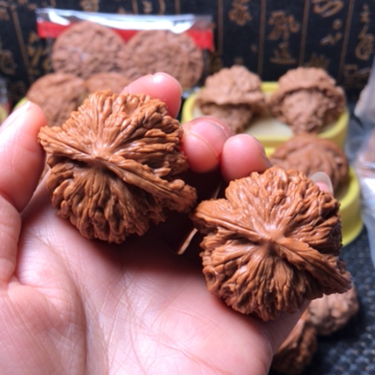 【闪购商品】摆件核桃四座楼狮子头45