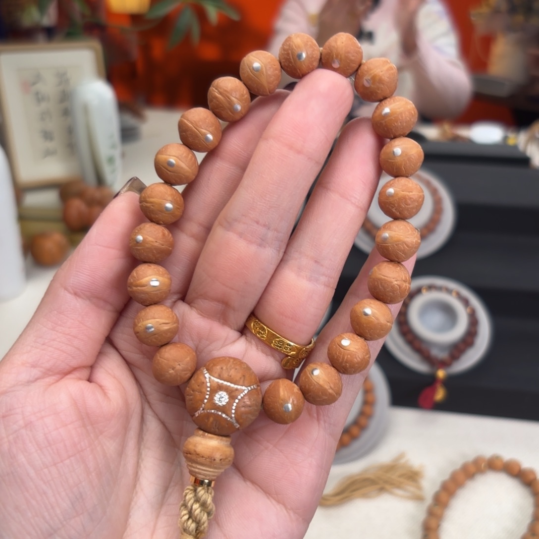 凤眼菩提吊坠11毫米单圈银白钉