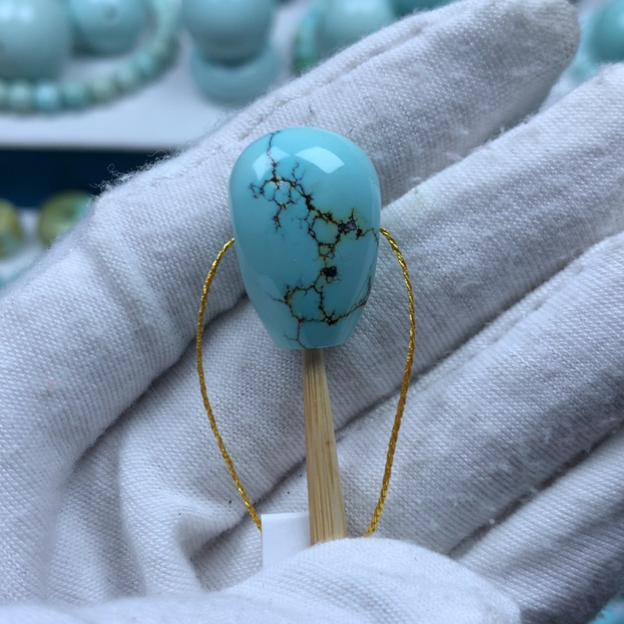 【闪购商品】绿松石珠宝奇石未镶嵌豆***养