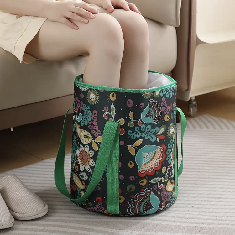 便携式折叠泡脚桶深桶过小腿宿舍保温袋家用过膝泡脚袋折叠盆