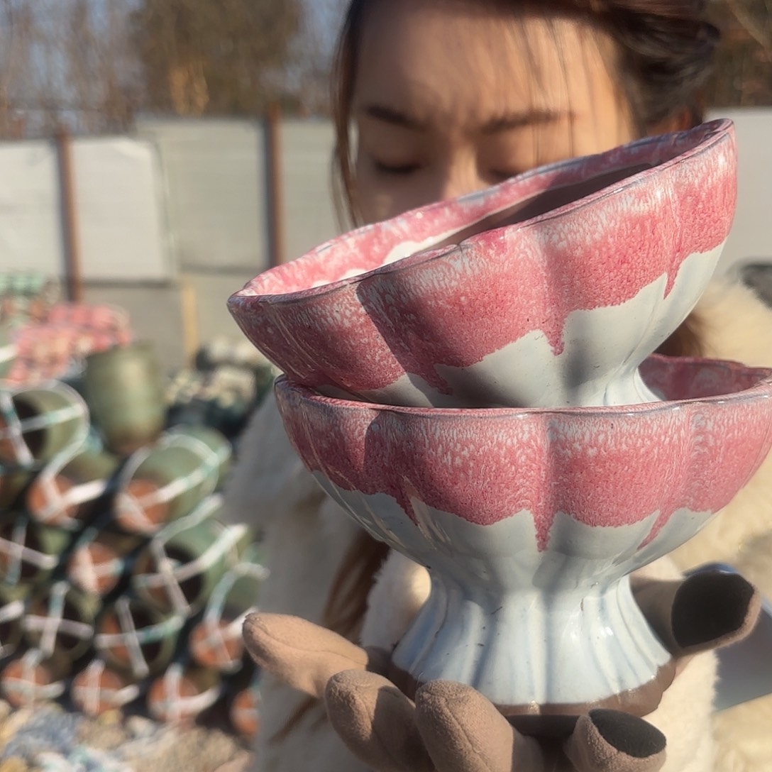 口径15高 10两个莲花瑕疵