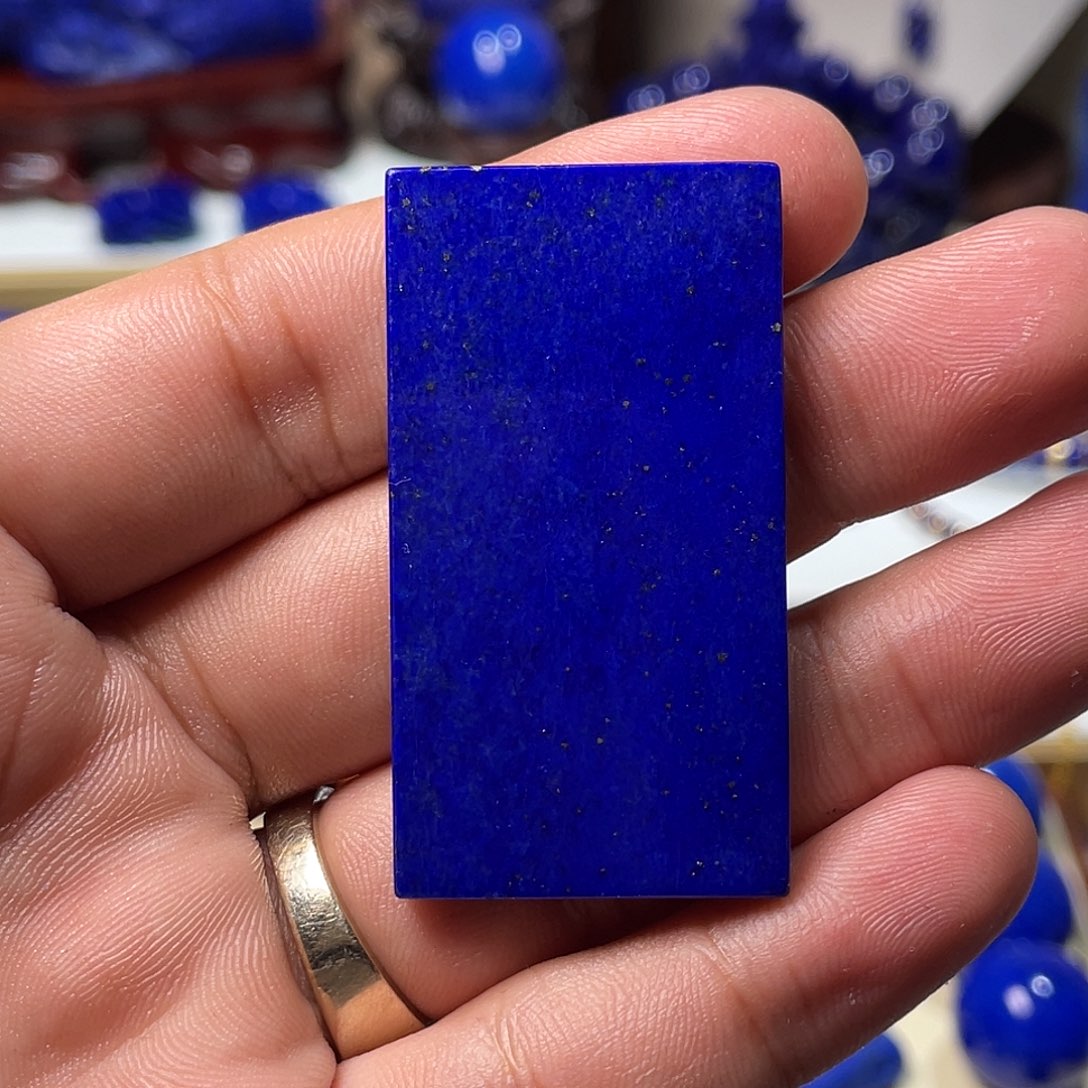 番***基青金石未镶嵌无事牌