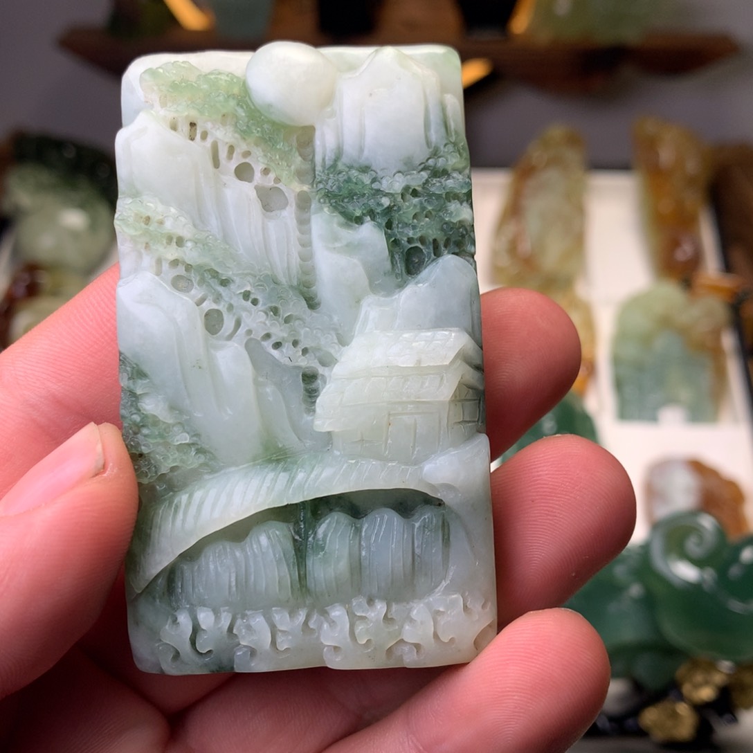 岫玉岫玉挂件未镶嵌