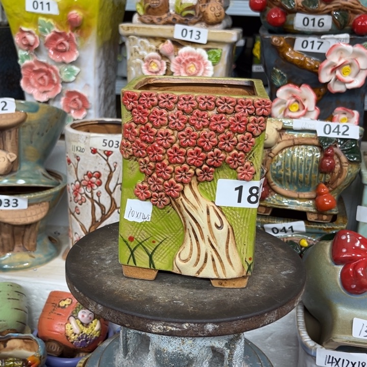 紫砂花盆粗陶材质多肉花盆