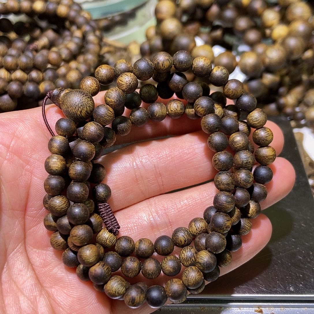 沉香手串好*奇楠沉香06多圈