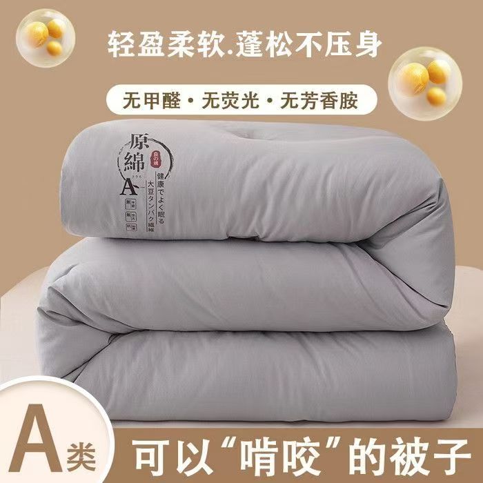 【特价】原棉A类大豆纤维被子冬被秋冬被芯加厚棉被单双人宿舍