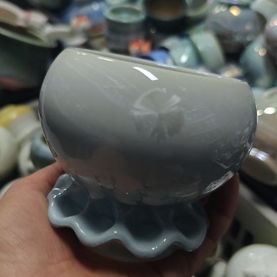 景德镇手工高温陶瓷：内口7高8(微瑕)