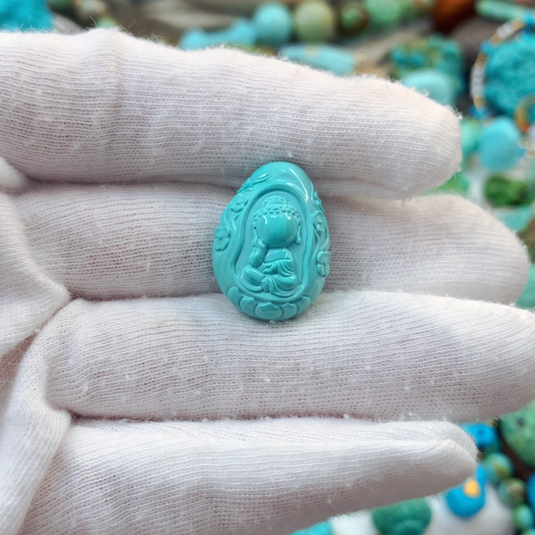 未镶嵌绿松石珠宝半成品