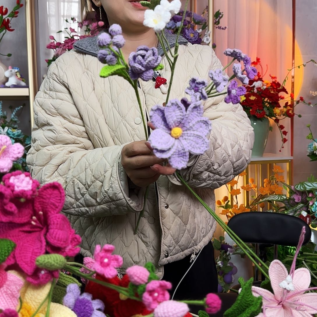 手工钩织设计花束