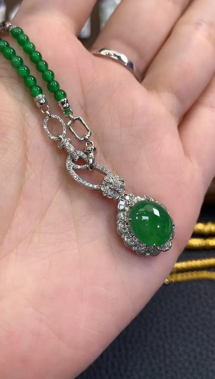 【福公子】春日珠宝-翡翠18K金镶嵌套链-多样性一件发-108