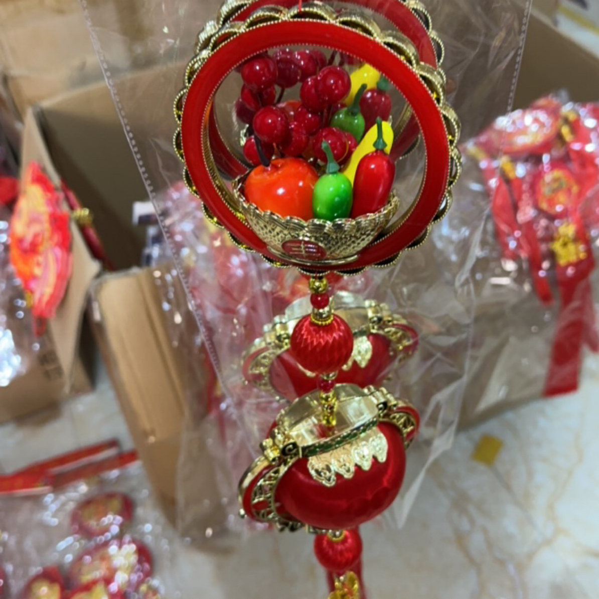 丰收灯笼【2串】装饰乔迁挂饰布置客厅挂件福字喜庆