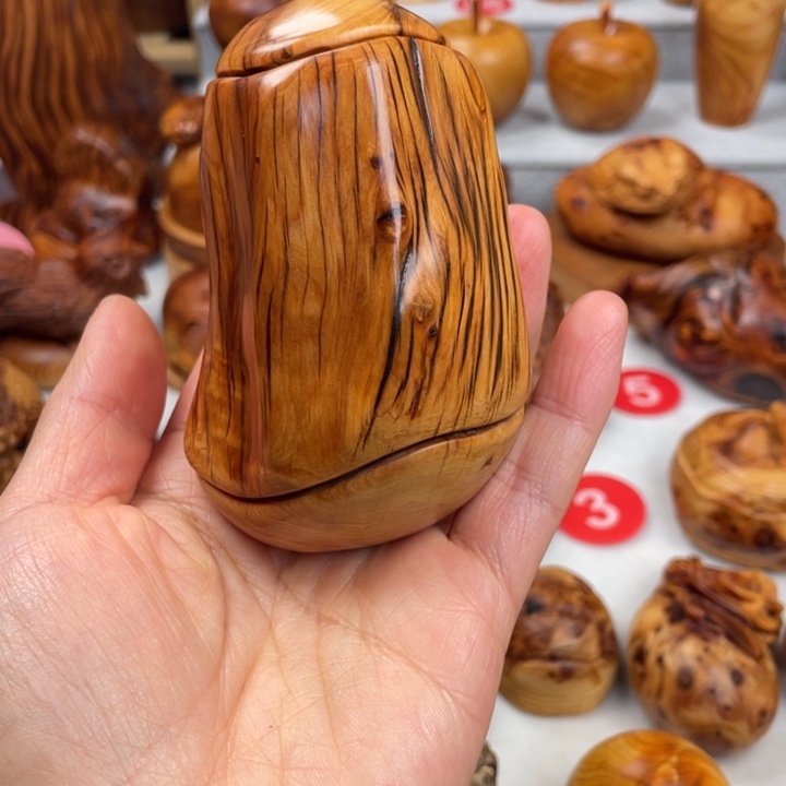 木太行陈化黑油虎皮闻香把件鉴赏期48小时