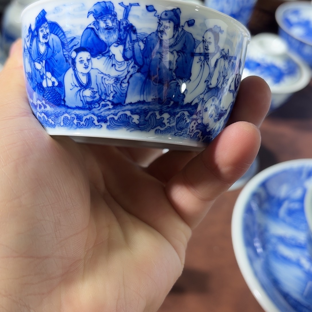 陶杯子手工手绘的陶瓷杯