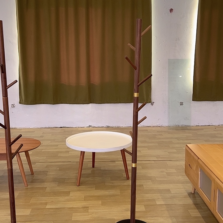 北美福利黑胡桃木衣帽架不退不换