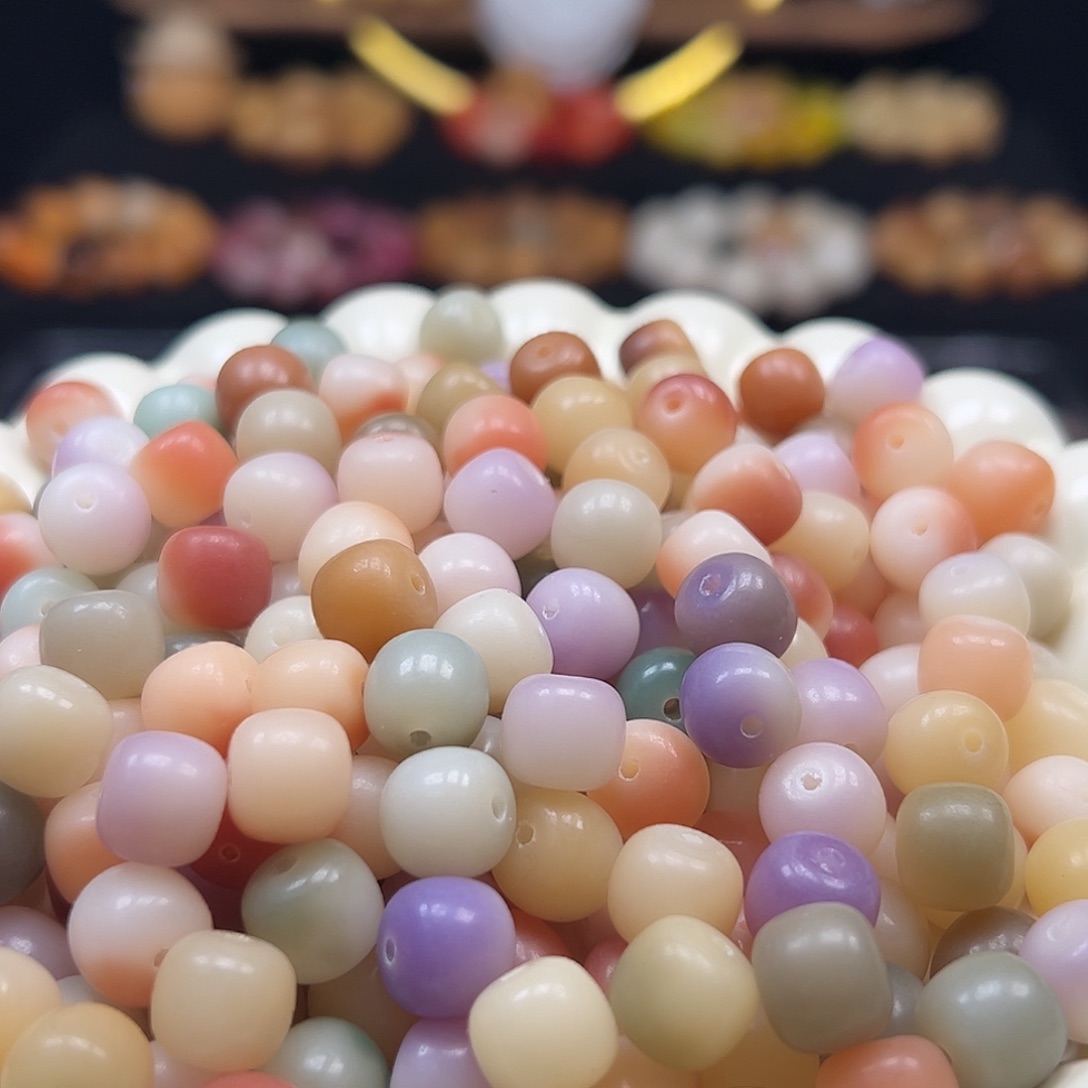 菩提根/象牙果手串卡10马卡龙桶500颗