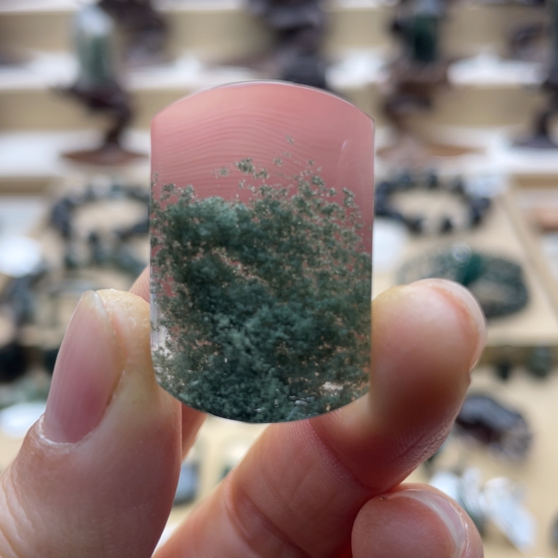 未镶嵌水晶颈饰绿幽灵聚宝盆无事牌