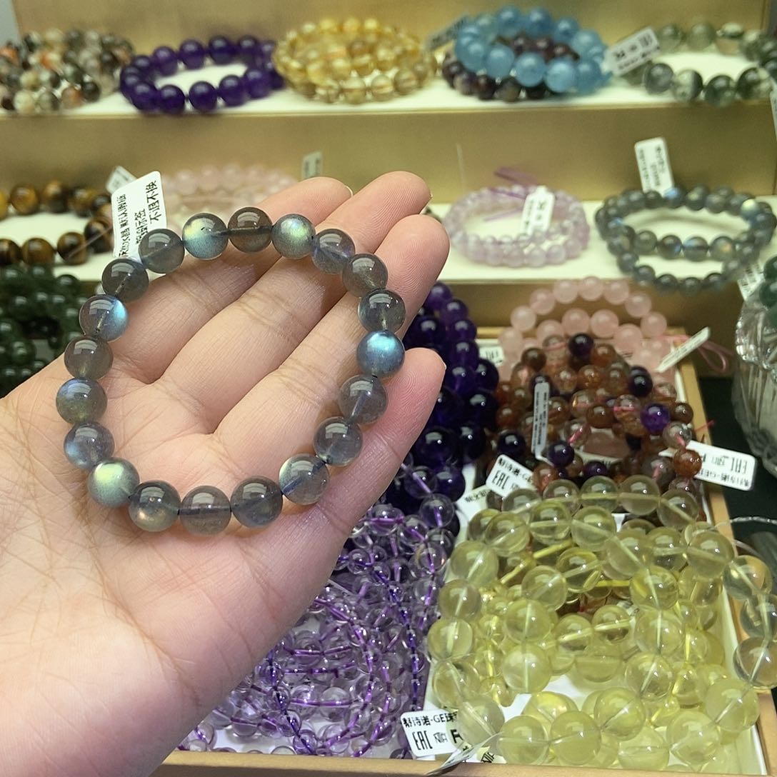 月光石手链未镶嵌毕业级灰月光10