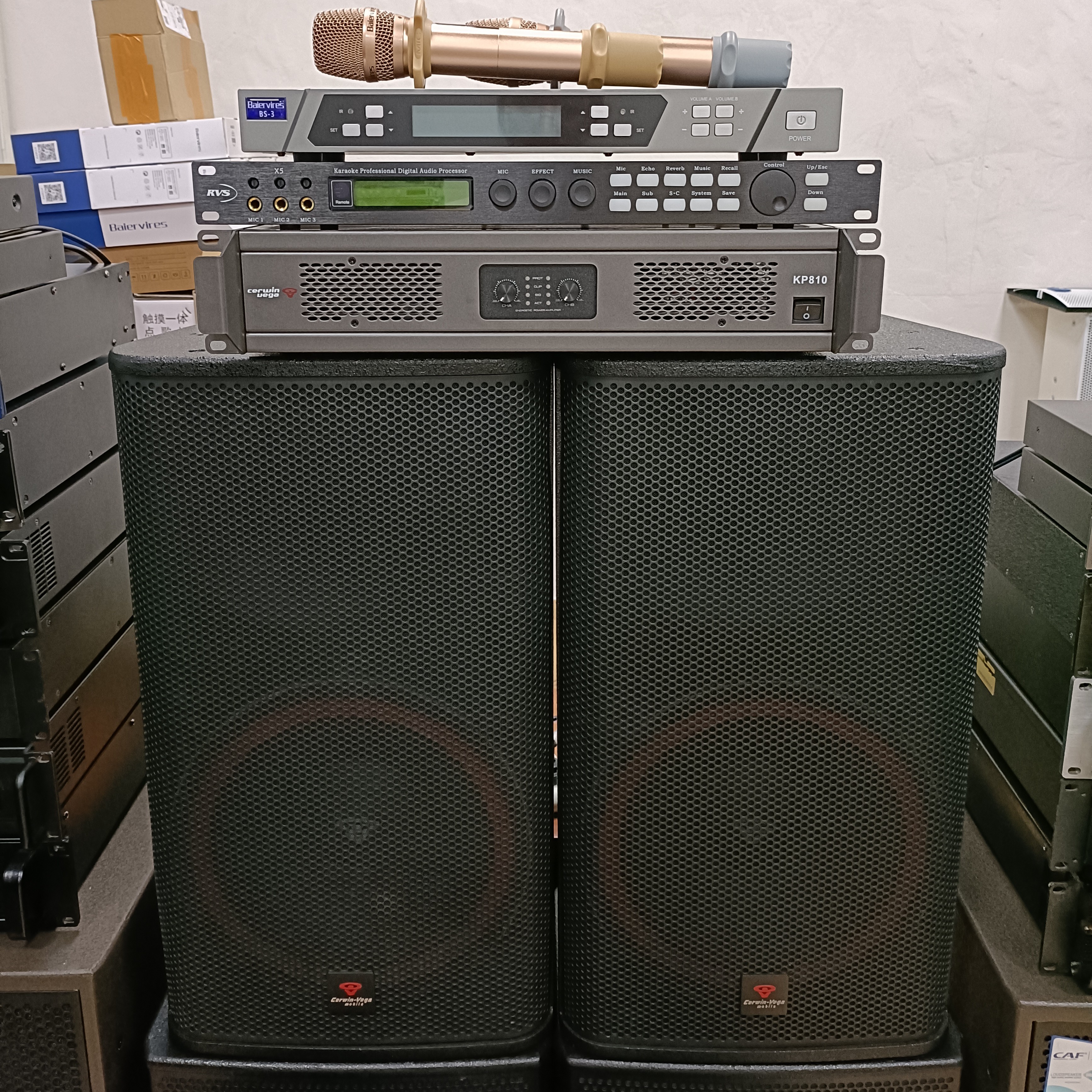 美国威格 12寸专业K歌音响套装，不包邮