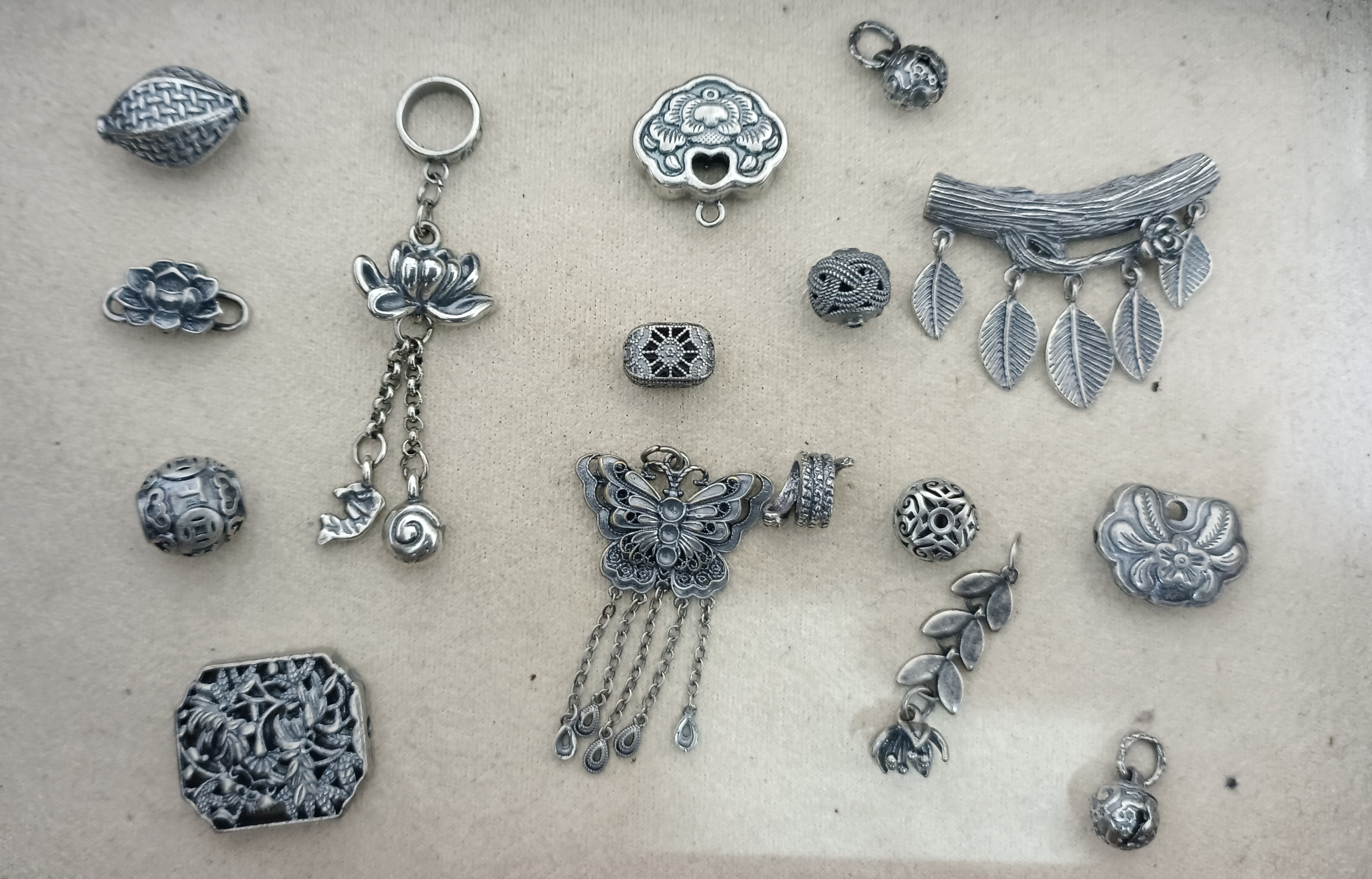 过款链接301号-500号三七银合金配件珠串DIY