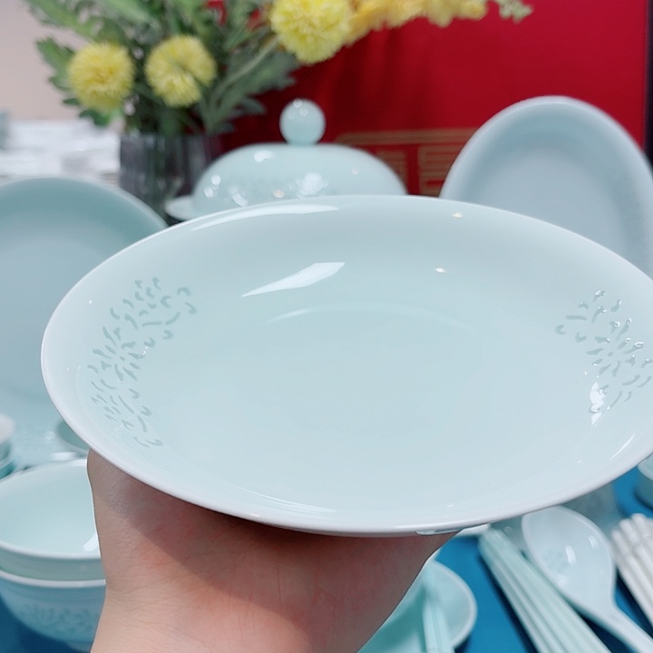 搪瓷景德镇陶瓷餐具8寸1个