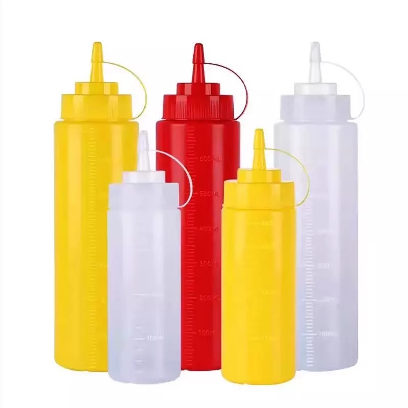 【3个装】酱汁瓶挤酱瓶果酱番茄食品沙拉酱挤酱瓶尖嘴挤压式商用