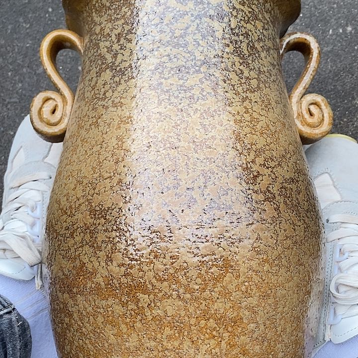 紫砂花盆高32口约19手工