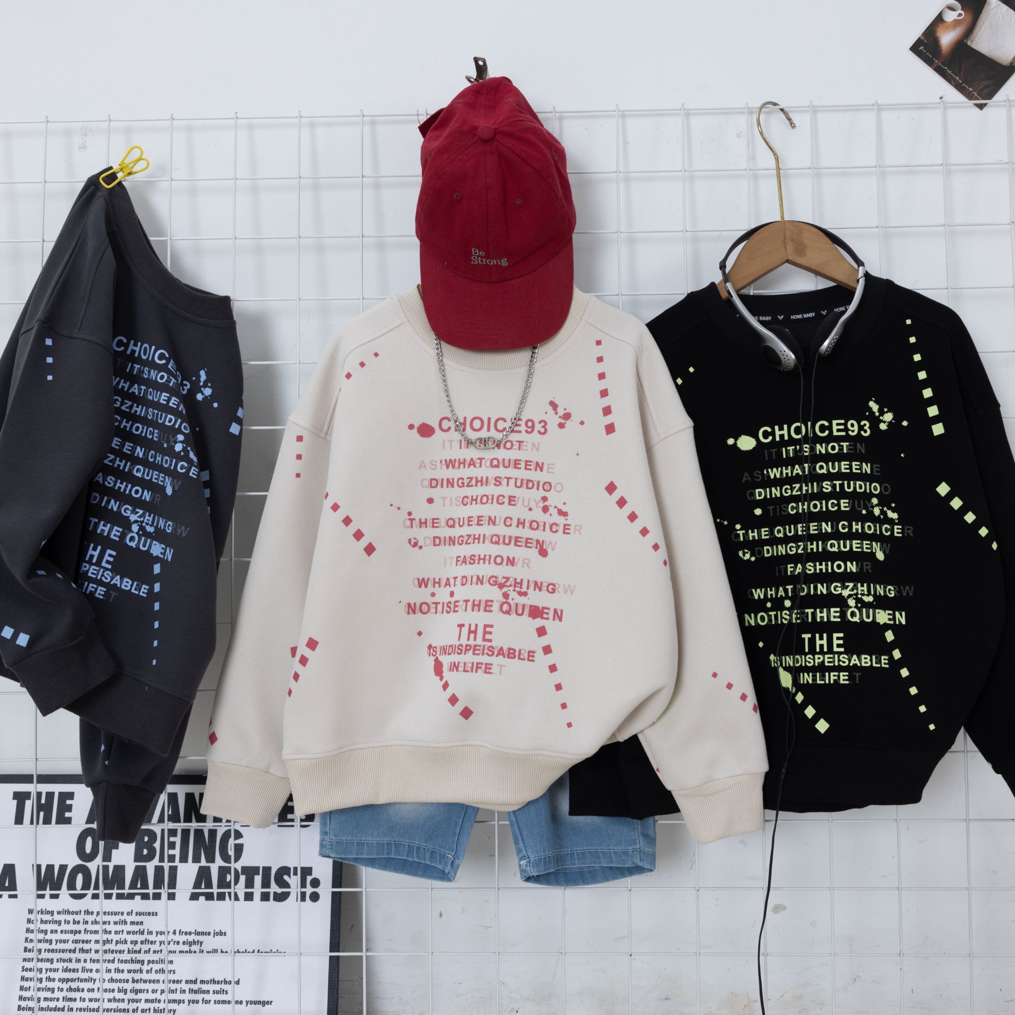 (加绒/不加绒)男孩女孩2025新款圆领长袖卫衣宽松韩版运动潮流款