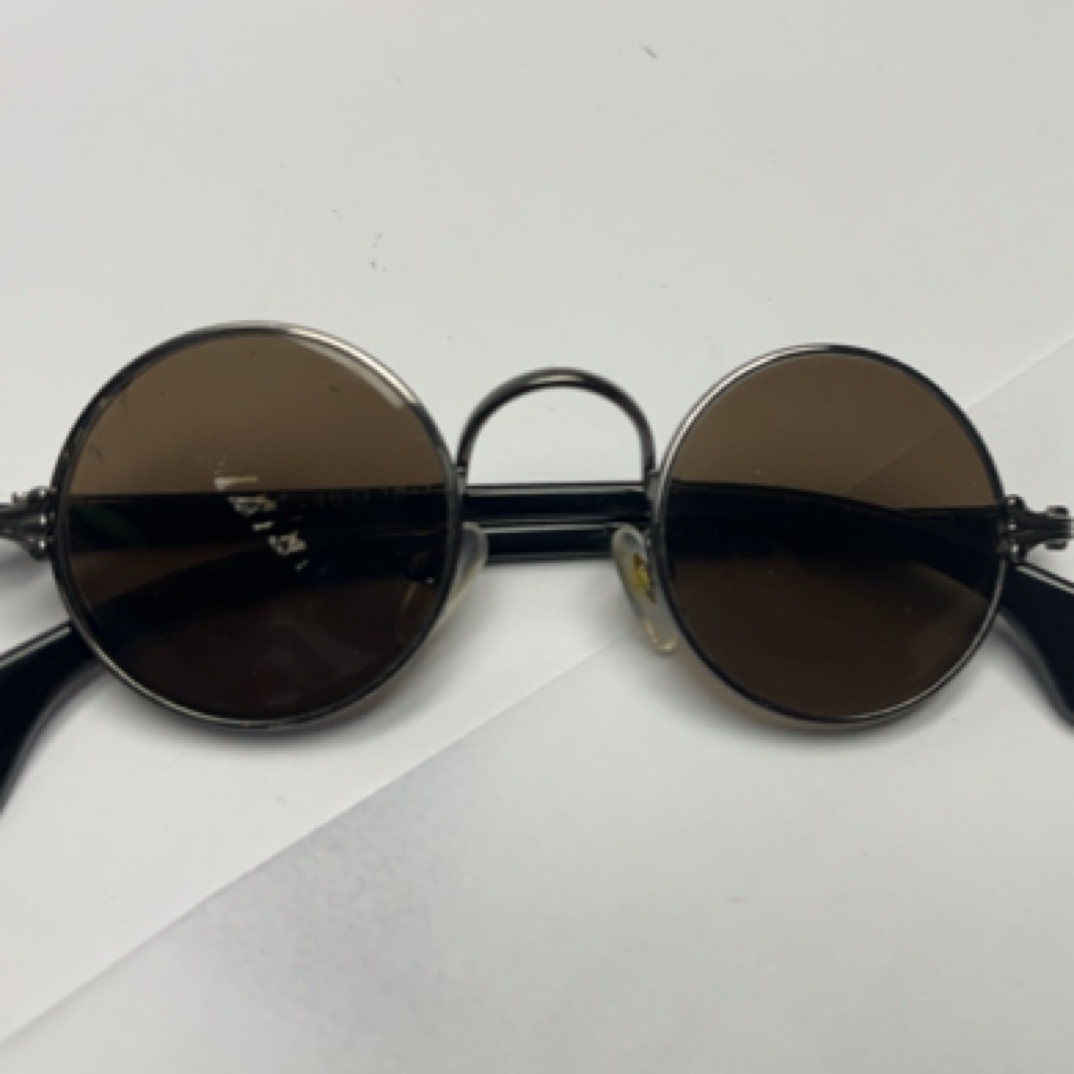 小圆眼镜圆眼镜茶色带棉眼镜眼镜