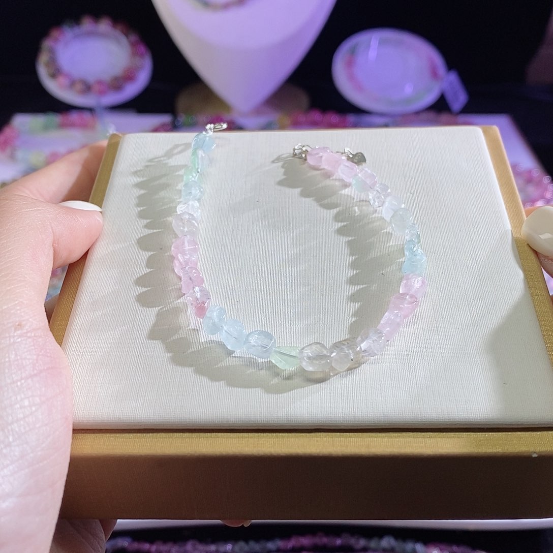 碧玺手链未镶嵌糖豆