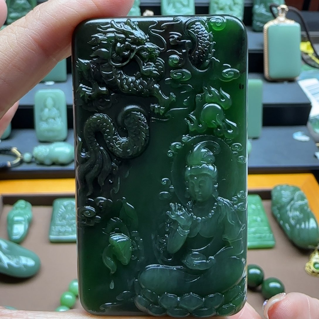 和田玉（碧玉）吊坠(不含链)未镶嵌你***n