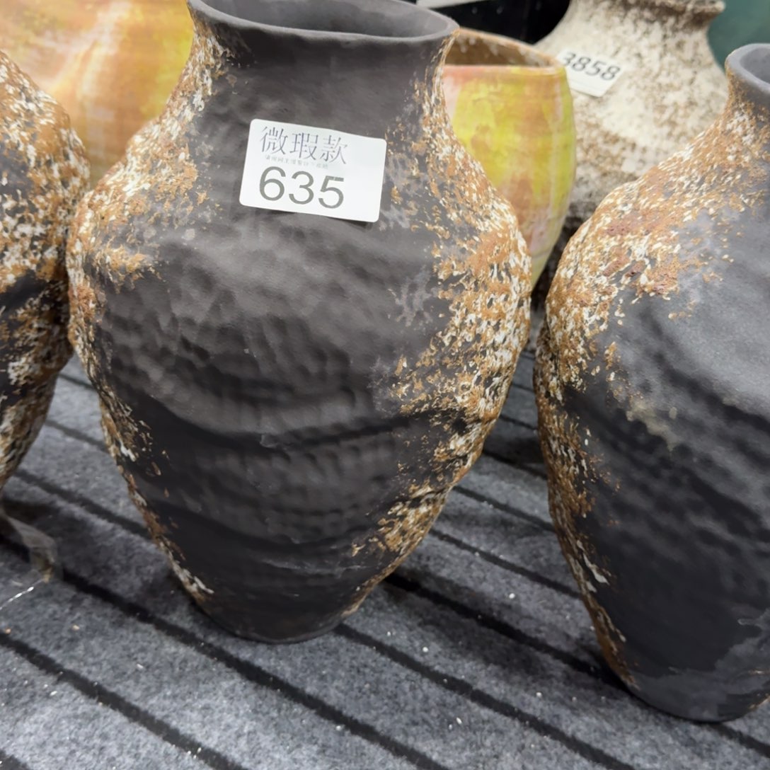 G***.陶摆件景德镇高温花瓶编码高29口8默认无孔