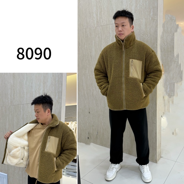 暖男二号【8090暖居】男女轻奢韩系三层加绒加厚棉服-23180