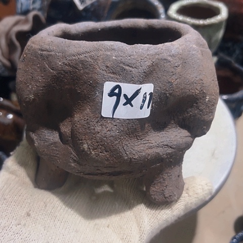粗陶花盆手工花盆