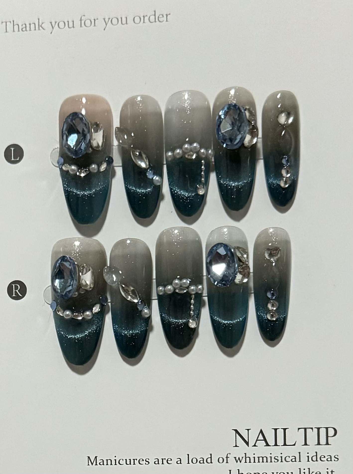 晚棠手工穿戴甲两单包邮c809