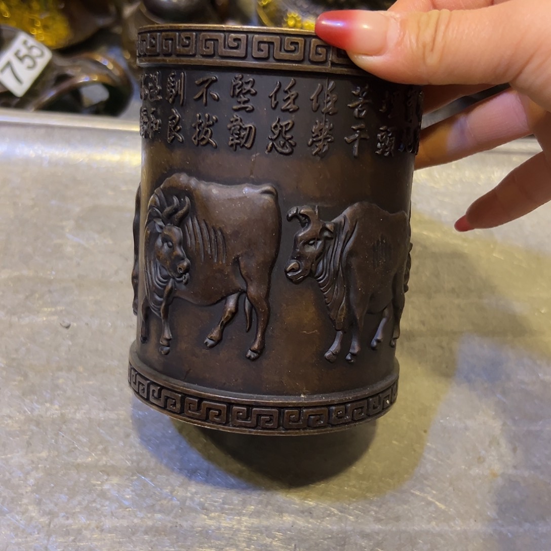 黄铜摆件，文房摆件