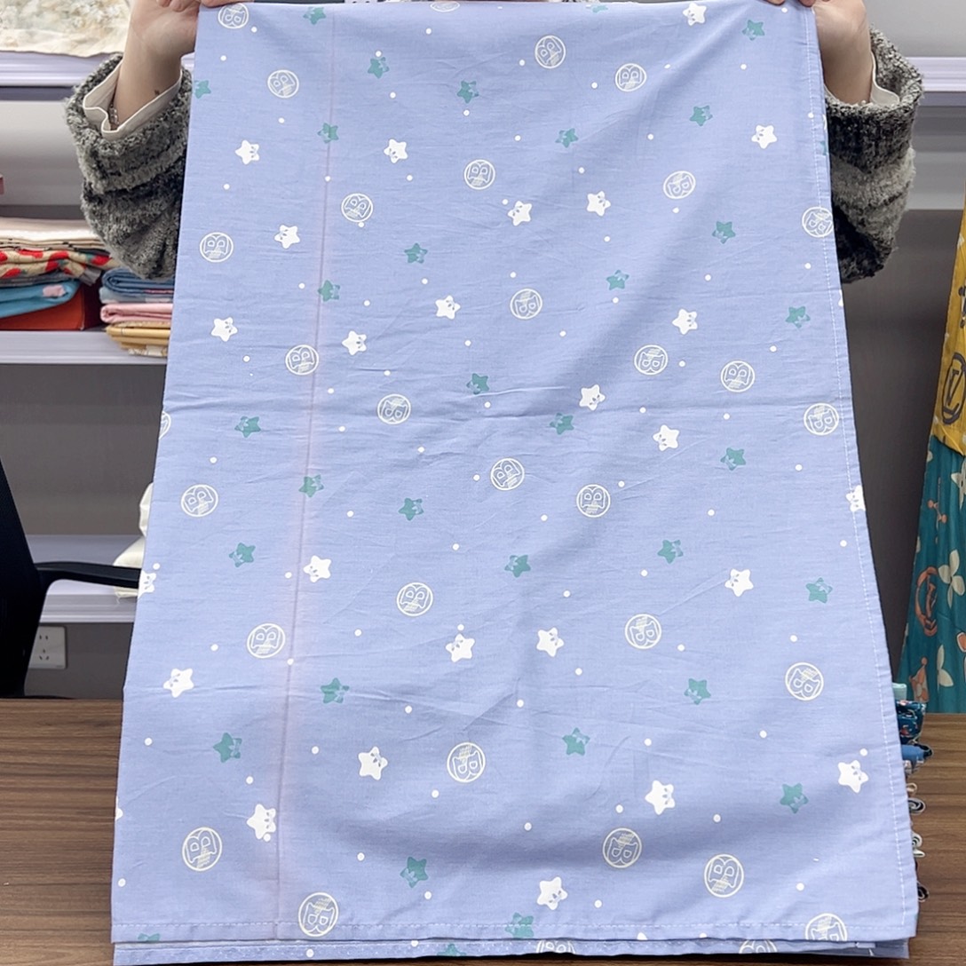 棉棉棉瑕疵不退不换蓝字母床单