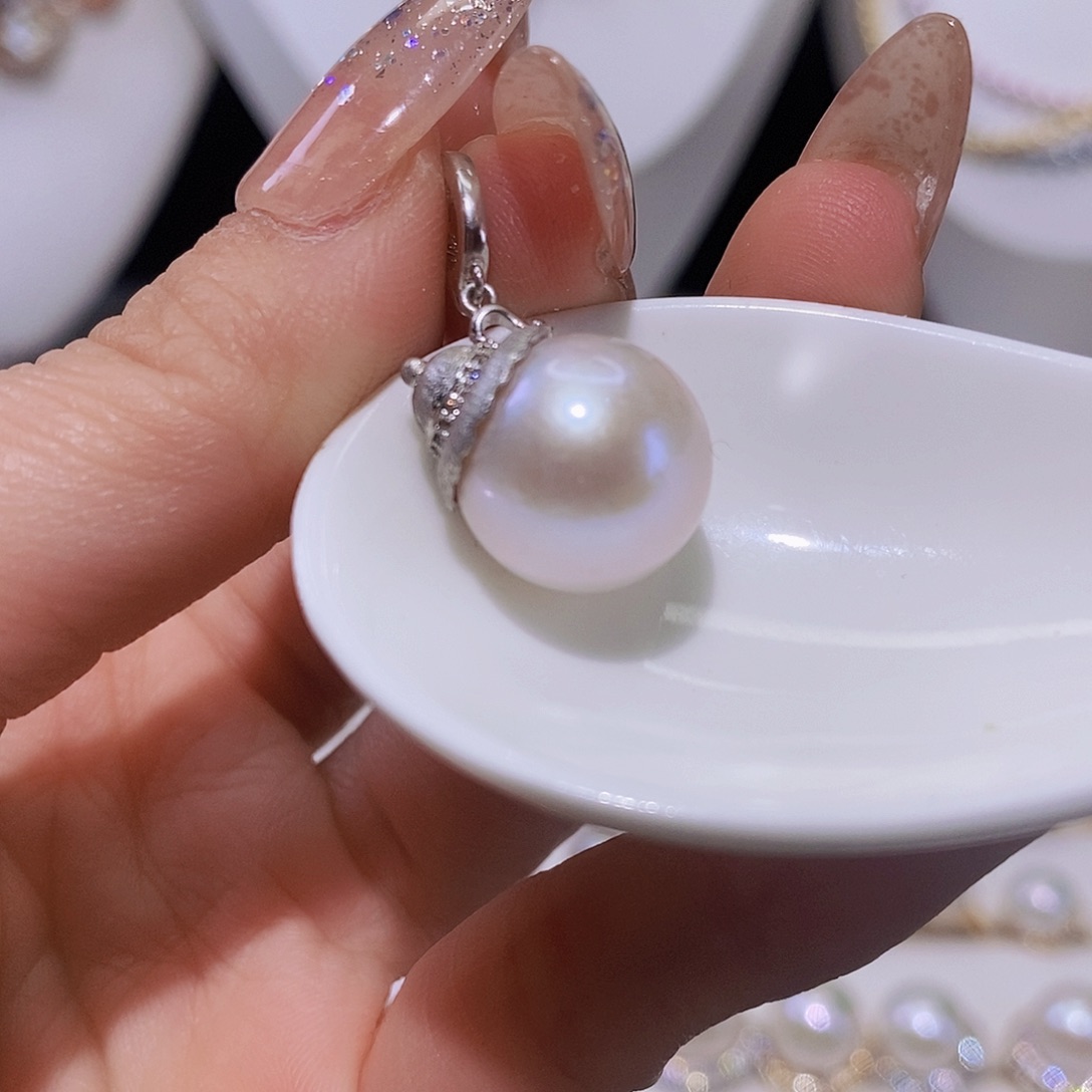 淡水珍珠颈饰银S925镶嵌