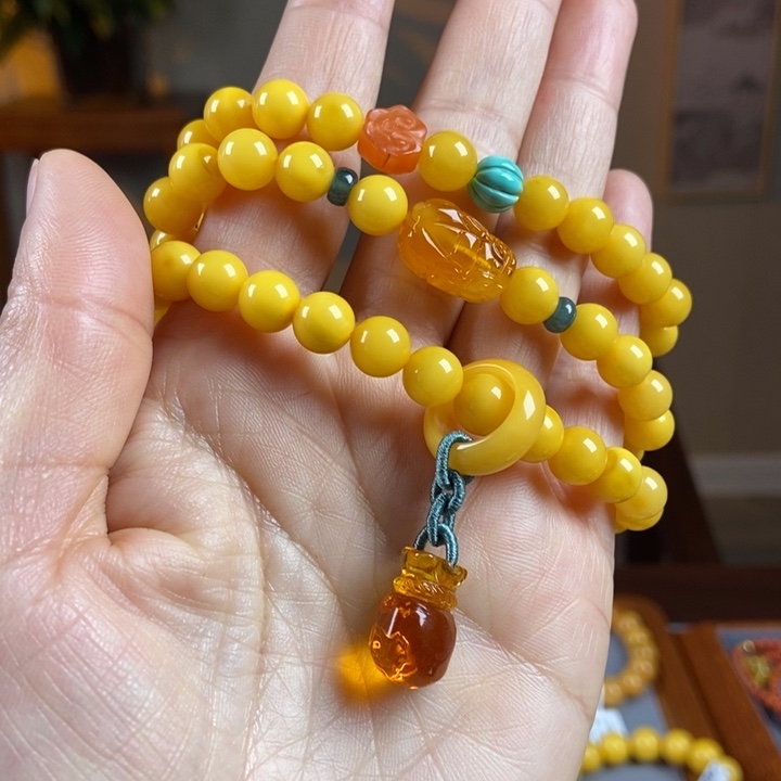 未镶嵌琥珀手链蜜蜡手串8