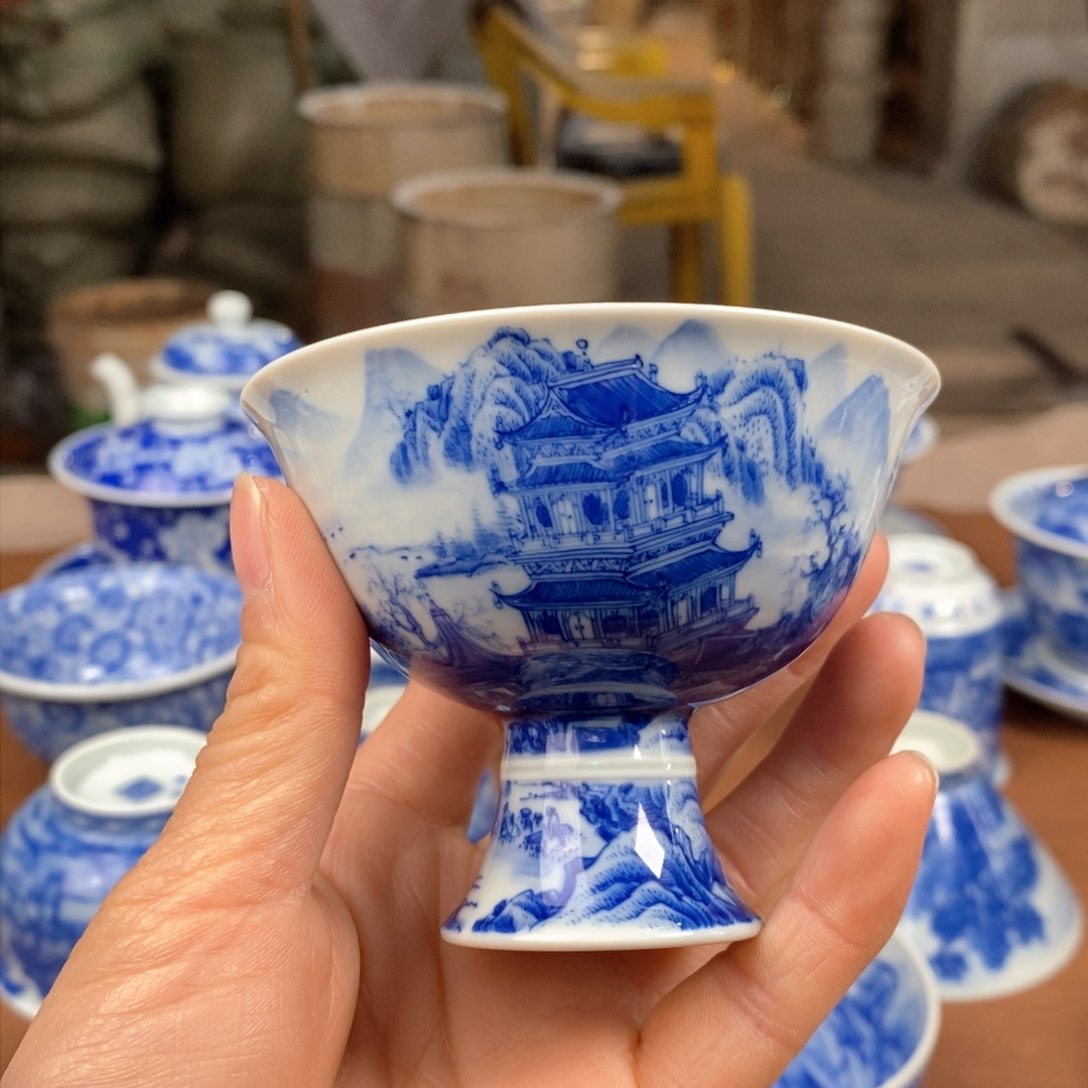 杯景德镇陶瓷手工手绘