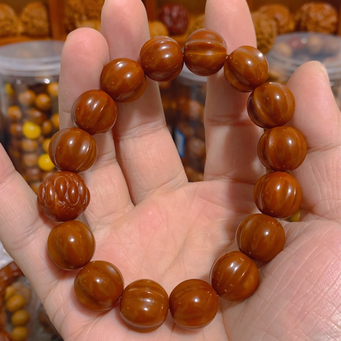 核桃手串/手链鲨鱼背猴头单圈