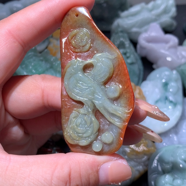 翡翠未镶嵌颈饰保真天然A货翡翠