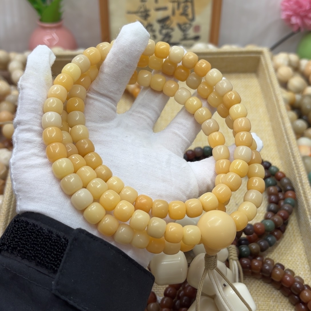 菩提根/象牙果吊坠10干磨缅料念珠福利320