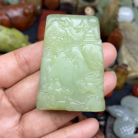 蛇纹石玉未镶嵌颈饰41