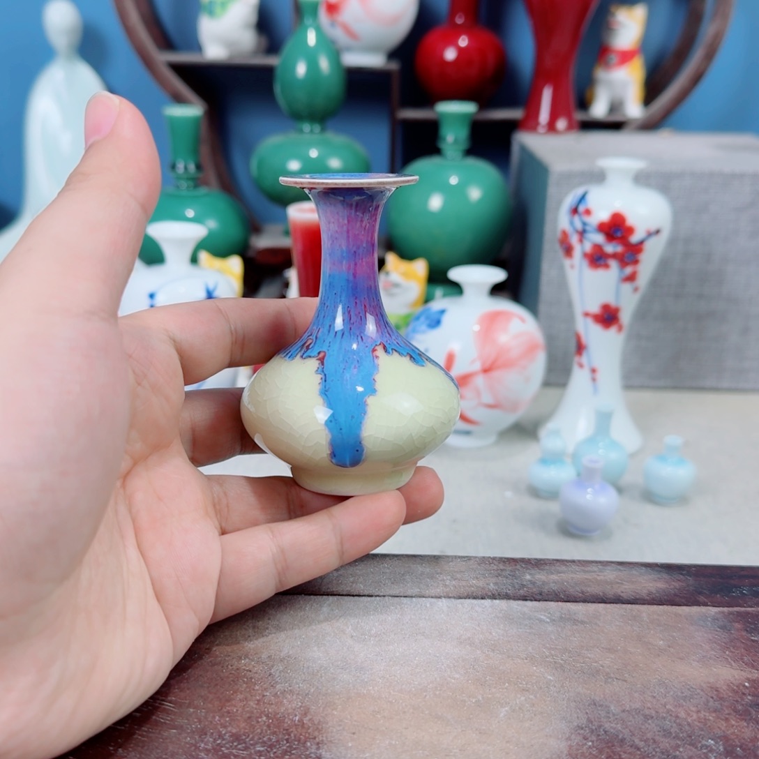 陶瓷手工小花器摆件