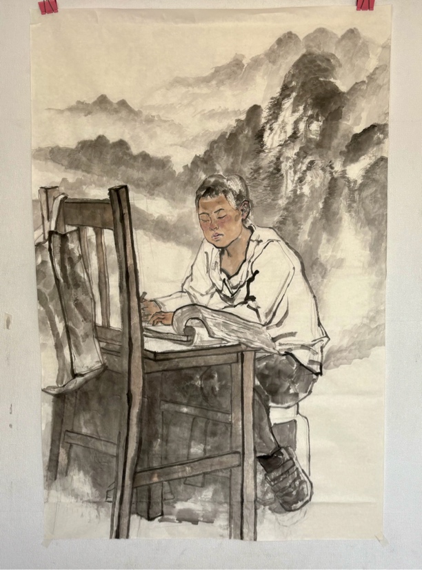 代表作《励学》孤品 入展作品